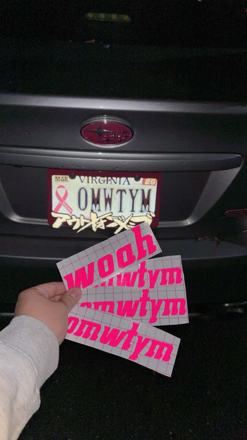 “WOAH” decals