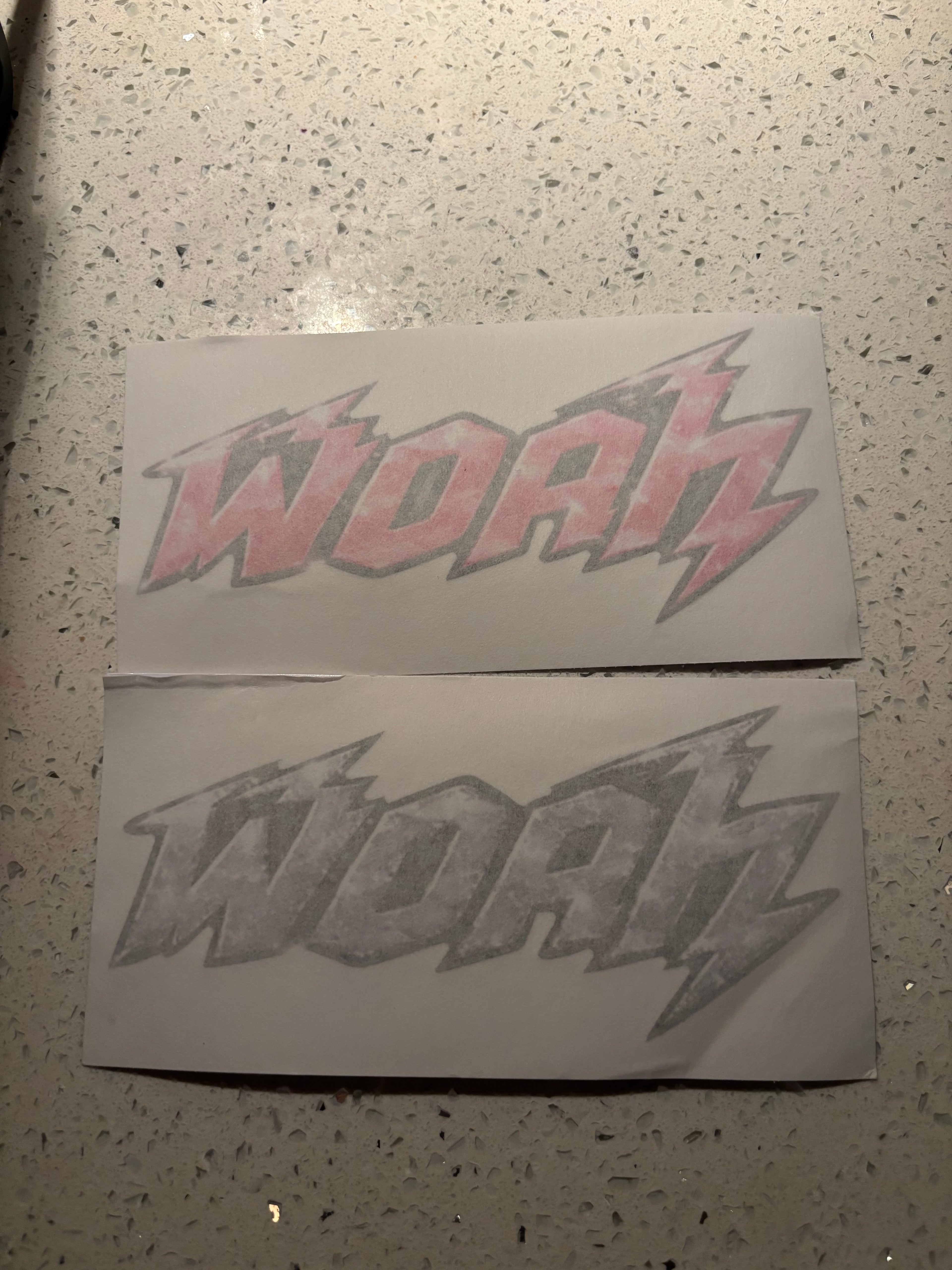 “Flashy” woah decal